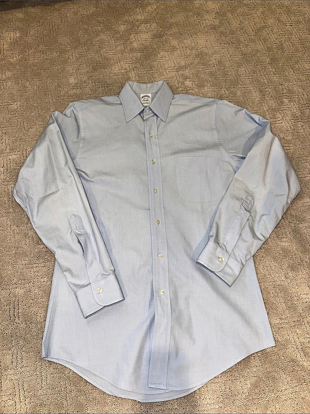 Brooks Brothers Men's Dress Shirt Blue Size 14 1/2-33 Like New